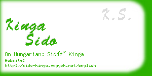 kinga sido business card